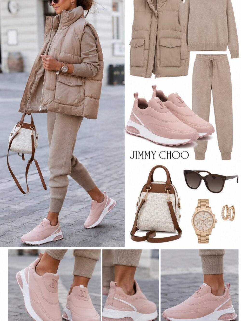 Jimmy Choo Memphis Ballet Pink Nylon Leather Slip-On Sneakers Sz 8.5 $650 Retail